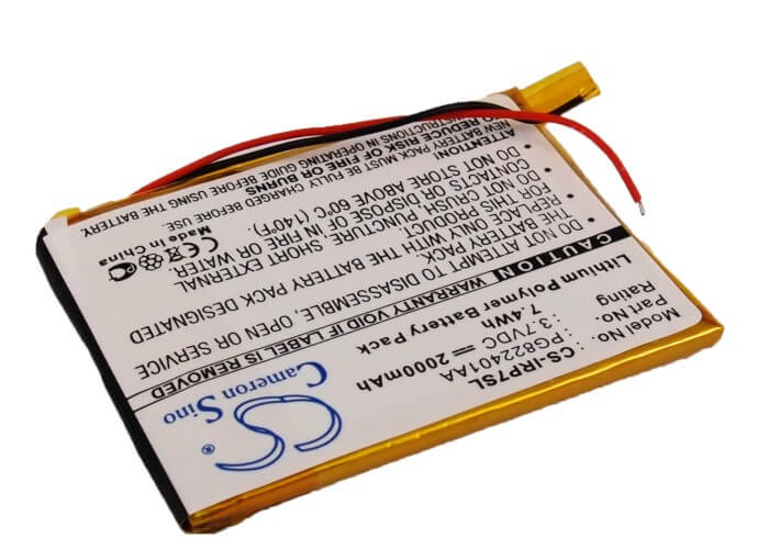 3.7V, 2000mAh, Li-Polymer Battery fits Iriver, 1p0708sil 8gb, 1p0716sil 16gb, 7.4Wh