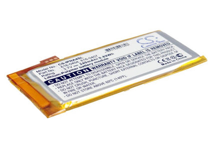 3.7V, 240mAh, Li-Polymer Battery fits Apple, Ipod Nano 4th 16gb, Ipod Nano 4th 4gb, 0.888Wh