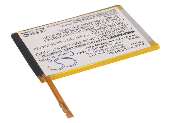 3.7V, 930mAh, Li-Polymer Battery fits Apple, Ipod Touch 4th, 3.441Wh