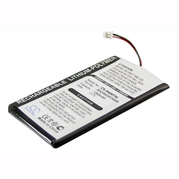 3.7V, 1350mAh, Li-Polymer Battery fits Creative, Zen Neeon, Zen Neeon 2, 4.995Wh