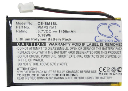3.7V, 1400mAh, Li-Polymer Battery fits Sony, Hdd Photo Storage, Hdps-m1, 5.18Wh