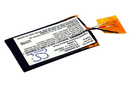 3.7V, 700mAh, Li-Polymer Battery fits Creative, Zen Wav, 2.59Wh