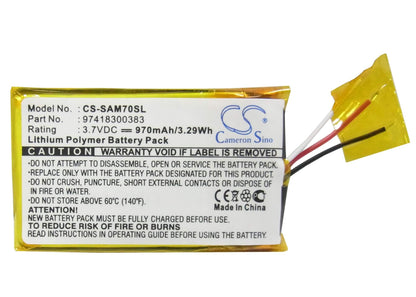 3.7V, 970mAh, Li-Polymer Battery fits Sony, Mx-m70, Mx-m75, 3.589Wh