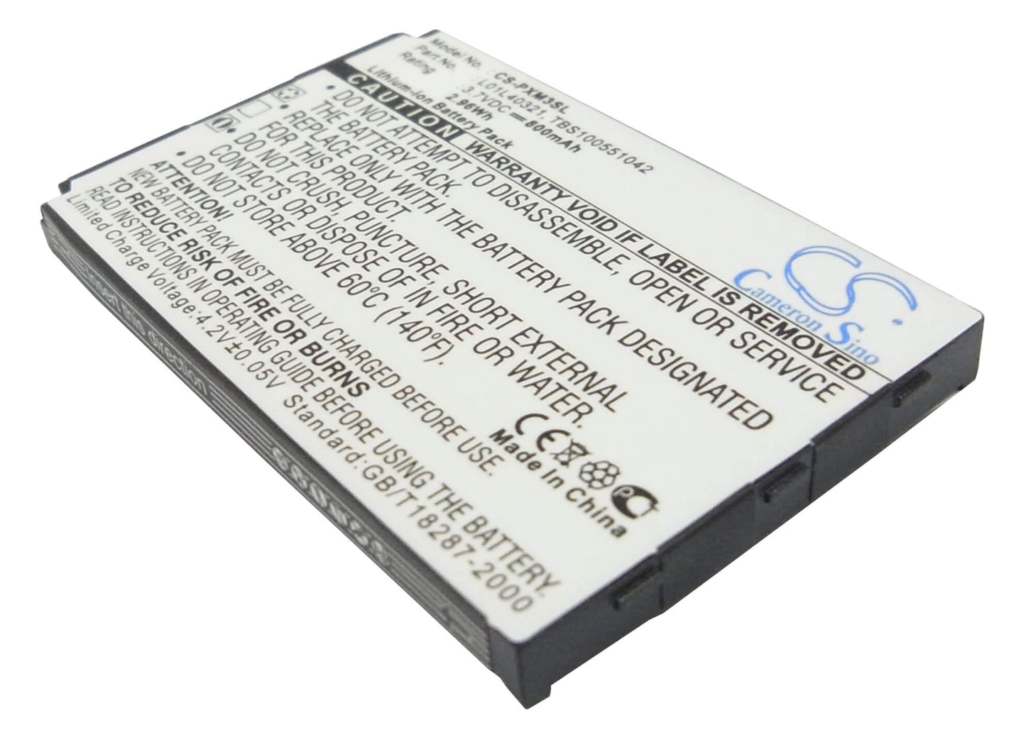 3.7V, 800mAh, Li-ion Battery fits Pioneer, Gex-xmp3, Xmp3h1, 2.96Wh