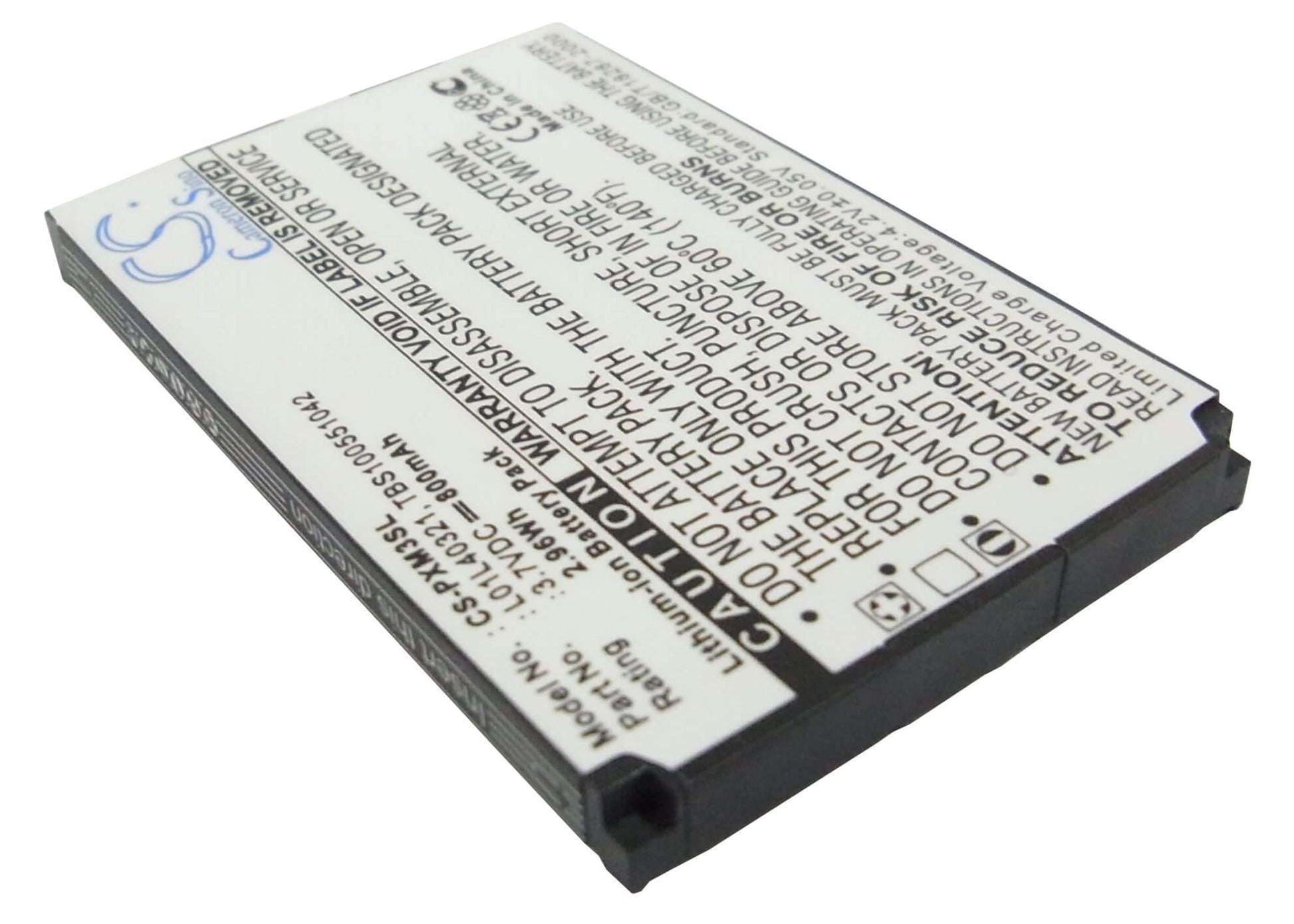 3.7V, 800mAh, Li-ion Battery fits Pioneer, Gex-xmp3, Xmp3h1, 2.96Wh
