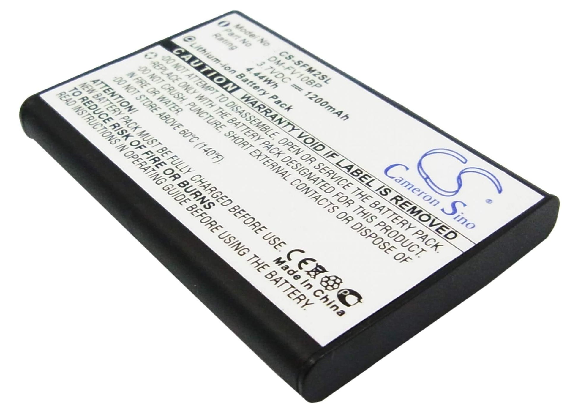 3.7V, 1200mAh, Li-ion Battery fits Jnc, Multimedia Ssf-m2, Multimedia Ssf-m20, 4.44Wh