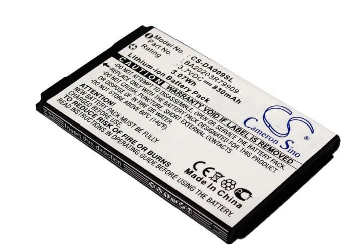 3.7V, 830mAh, Li-ion Battery fits Creative, Zen Micro Photo, 3.071Wh