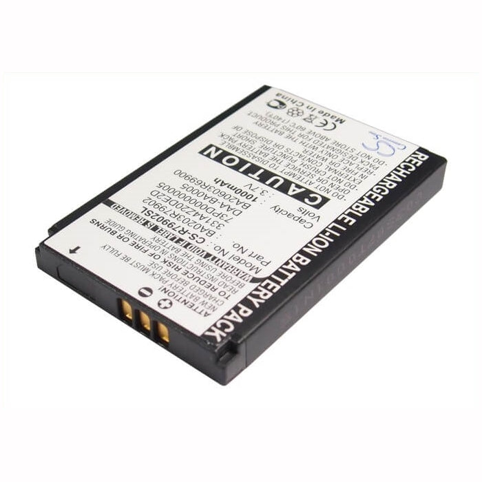 3.7V, 1000mAh, Li-ion Battery fits Creative, Jukbeox Zen Nx, Nomad, 3.7Wh