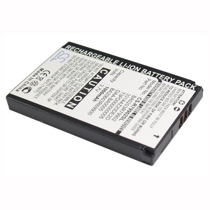 3.7V, 1000mAh, Li-ion Battery fits Creative, Jukbeox Zen Nx, Nomad, 3.7Wh