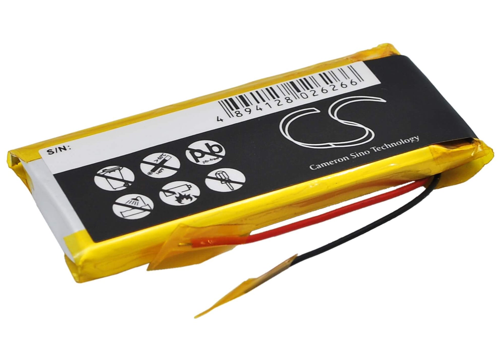 3.7V, 330mAh, Li-Polymer Battery fits Sony, Nw-e403, Nw-e405, 1.221Wh