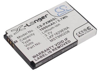 3.7V, 1000mAh, Li-ion Battery fits Samsung, Nexus 25, Nexus 25 Yp-x5x, 3.7Wh