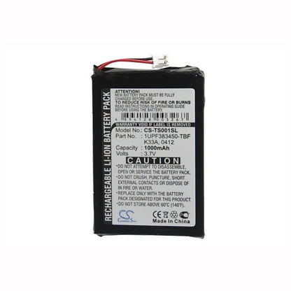 3.7V, 1000mAh, Li-ion Battery fits Toshiba, Gigabeat Mes30v, Gigabeat Mes30vw, 3.7Wh