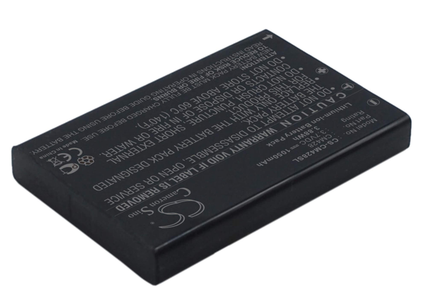 3.7V, 1050mAh, Li-ion Battery fits Creative, Divi Cam 428 Portable Mp3 Play, 3.885Wh
