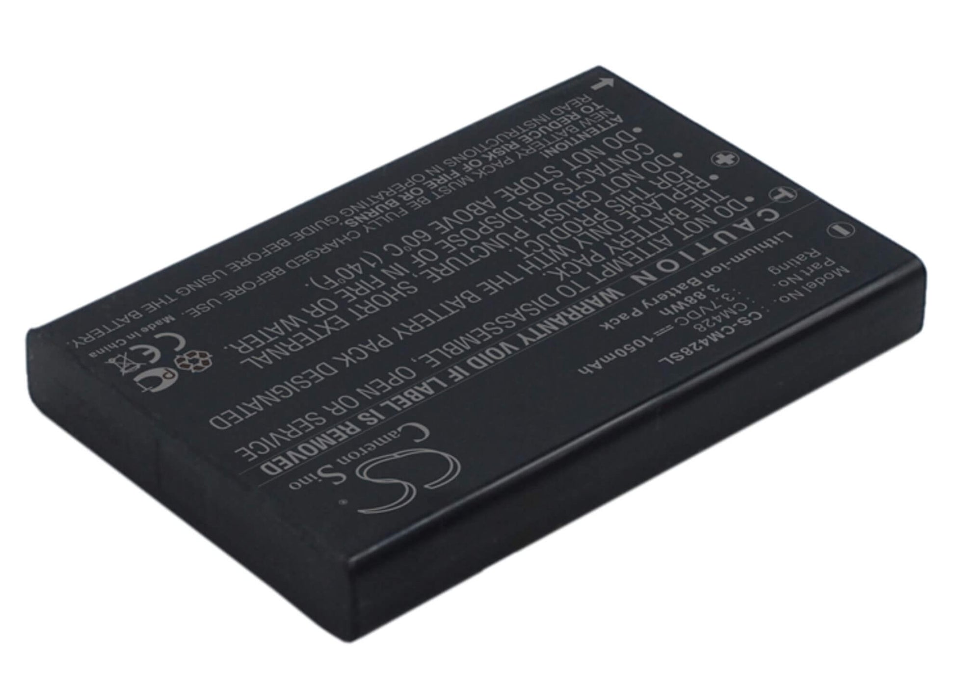 3.7V, 1050mAh, Li-ion Battery fits Creative, Divi Cam 428 Portable Mp3 Play, 3.885Wh