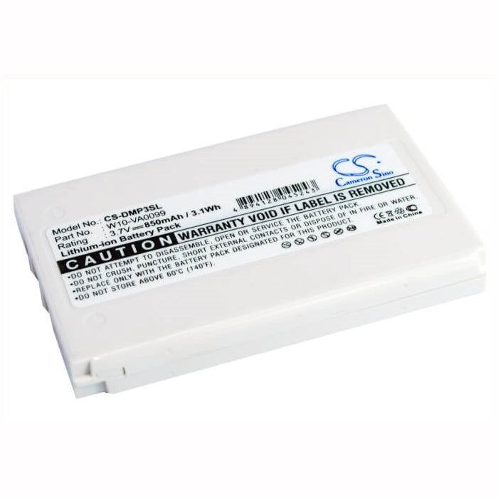 3.7V, 850mAh, Li-ion Battery fits Minon, Dmp-3, 3.145Wh