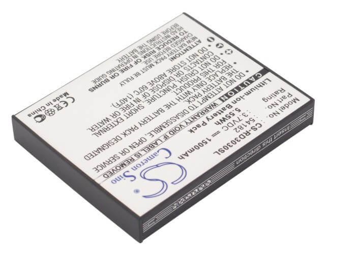 3.7V, 1500mAh, Li-ion Battery fits Rca, Lyra X3000, Lyra X3030, 5.55Wh