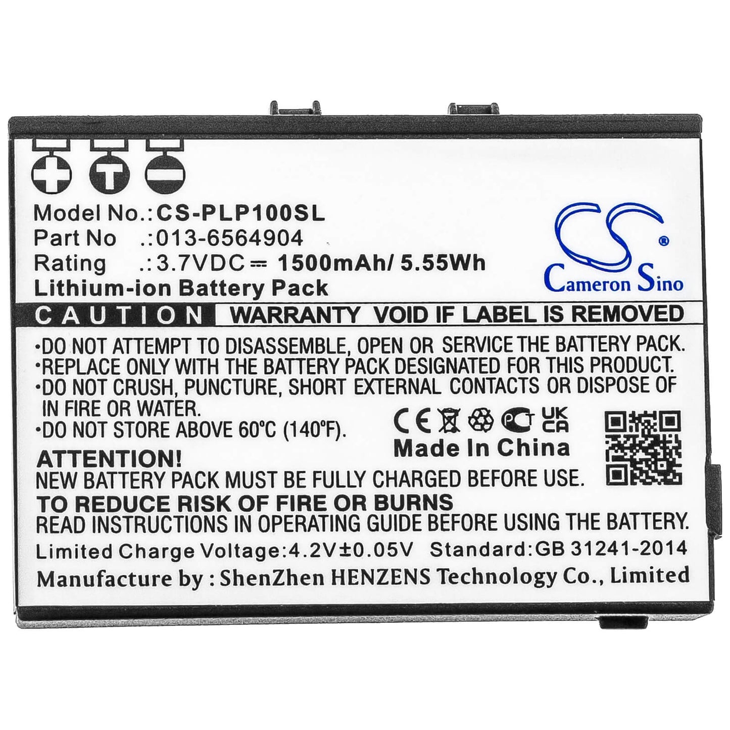 3.7V, 1500mAh, Li-ion Battery fits Plextalk, Pocket Daisy Player Ptp1, Ptp1, 5.55Wh