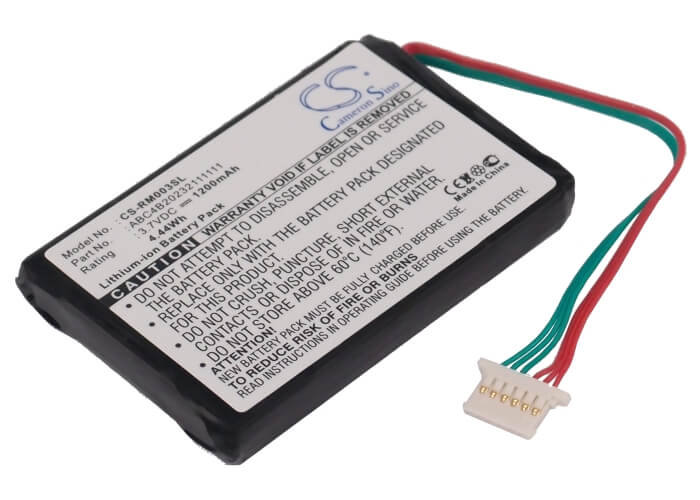3.7V, 1200mAh, Li-ion Battery fits Roc, Digital 14003 Rocbox 20gb, 4.44Wh