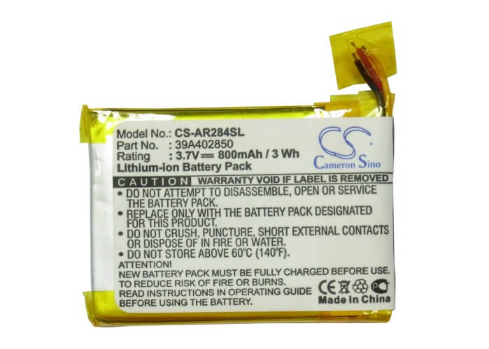 3.7V, 800mAh, Li-Polymer Battery fits Archos, 28 Internet Tablet, 8100, 2.96Wh