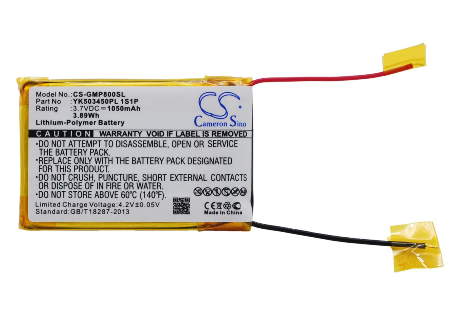 3.7V, 1050mAh, Li-Polymer Battery fits Grundig, Mpixx 8000, Mpixx 8400, 3.885Wh