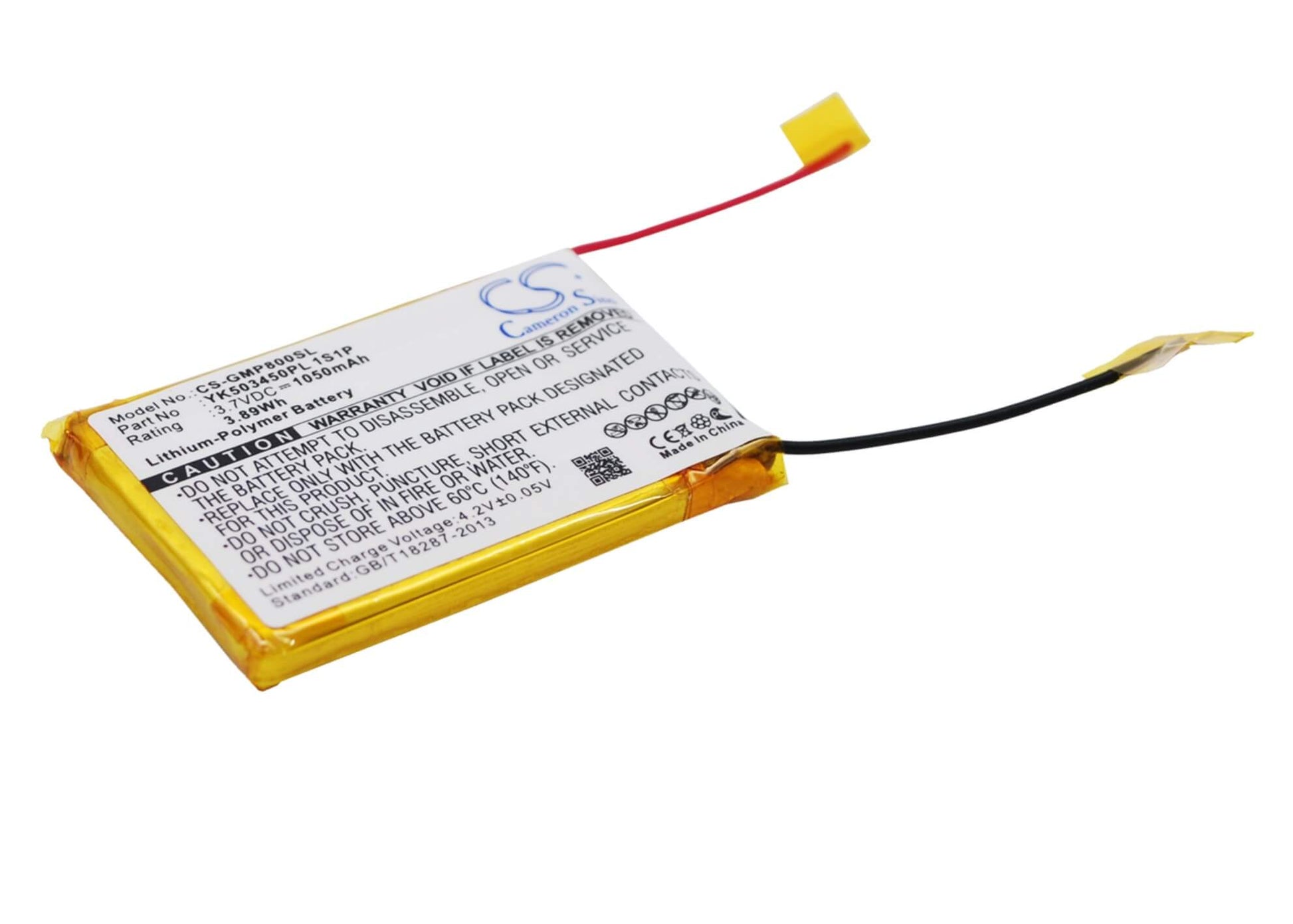 3.7V, 1050mAh, Li-Polymer Battery fits Grundig, Mpixx 8000, Mpixx 8400, 3.885Wh