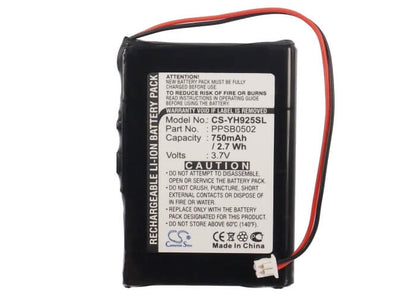 3.7V, 750mAh, Li-ion Battery fits Samsung, Yh-920, Yh-925 Mp3 Player, 2.775Wh