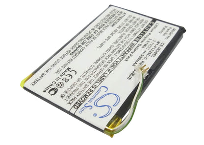 3.7V, 950mAh, Li-Polymer Battery fits Iriver, Clix 2 2gb, Clix 2 4gb, 3.515Wh