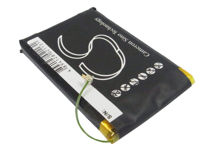 3.7V, 950mAh, Li-Polymer Battery fits Iriver, Clix 2 2gb, Clix 2 4gb, 3.515Wh