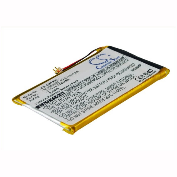 3.7V, 750mAh, Li-Polymer Battery fits Samsung, Yp-t9, Yp-t9+, 2.775Wh