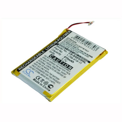 3.7V, 570mAh, Li-Polymer Battery fits Sony, Nw-e435, Nw-e435f, 2.109Wh