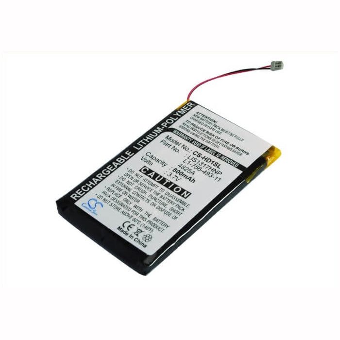 3.7V, 800mAh, Li-Polymer Battery fits Sony, Nw-hd1 Mp3 Player, 2.96Wh