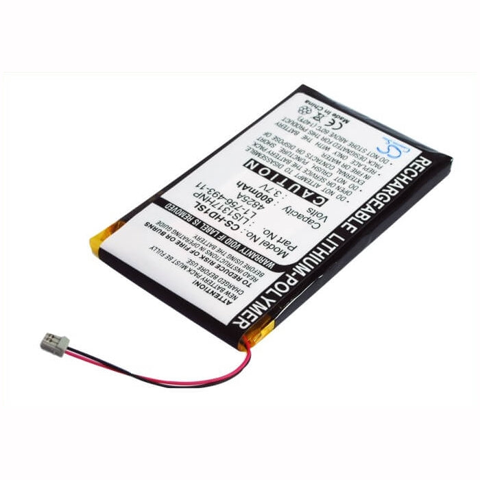 3.7V, 800mAh, Li-Polymer Battery fits Sony, Nw-hd1 Mp3 Player, 2.96Wh