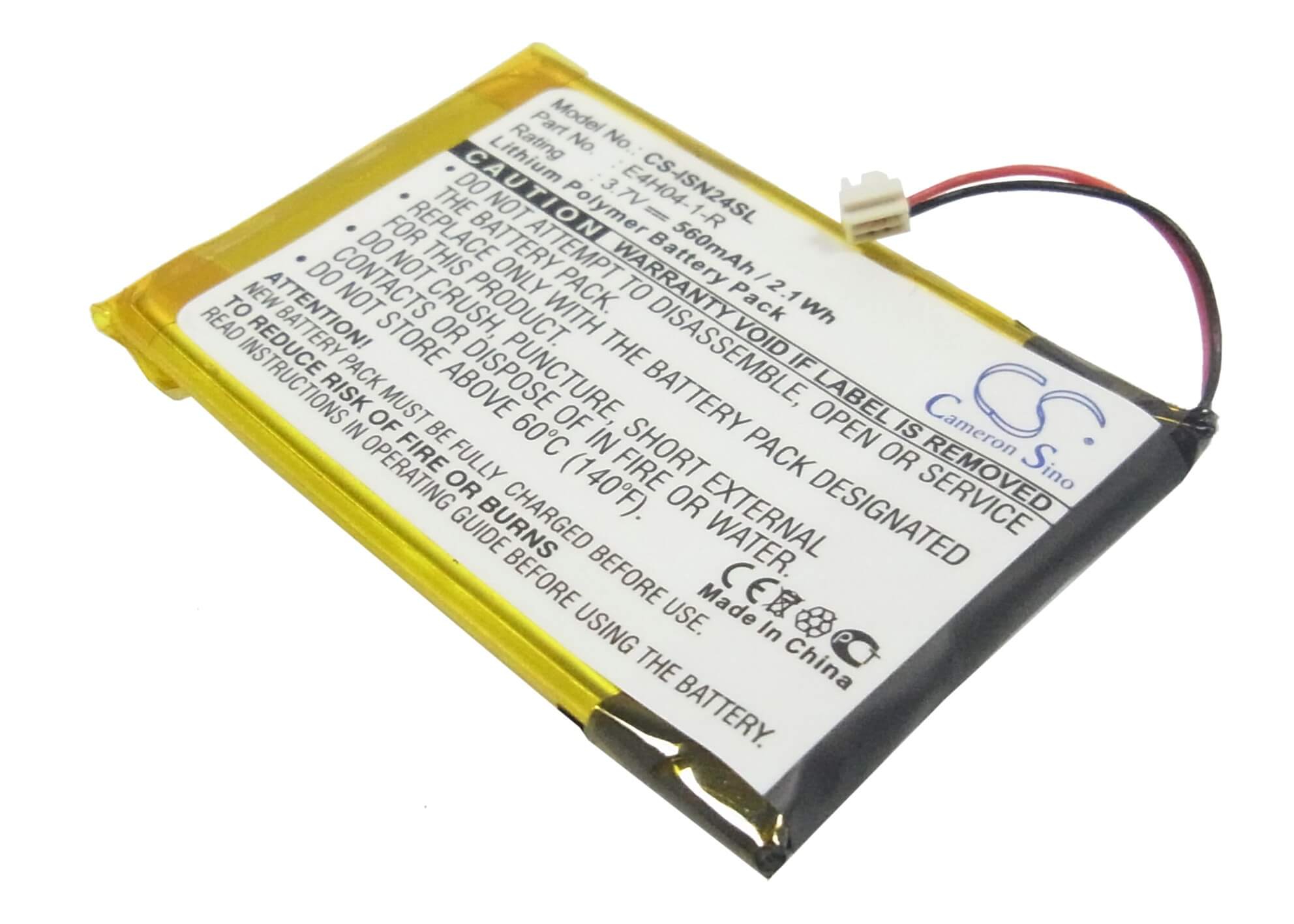 3.7V, 560mAh, Li-Polymer Battery fits Insignia, Ns-4v24, Ns-8v24, 2.072Wh