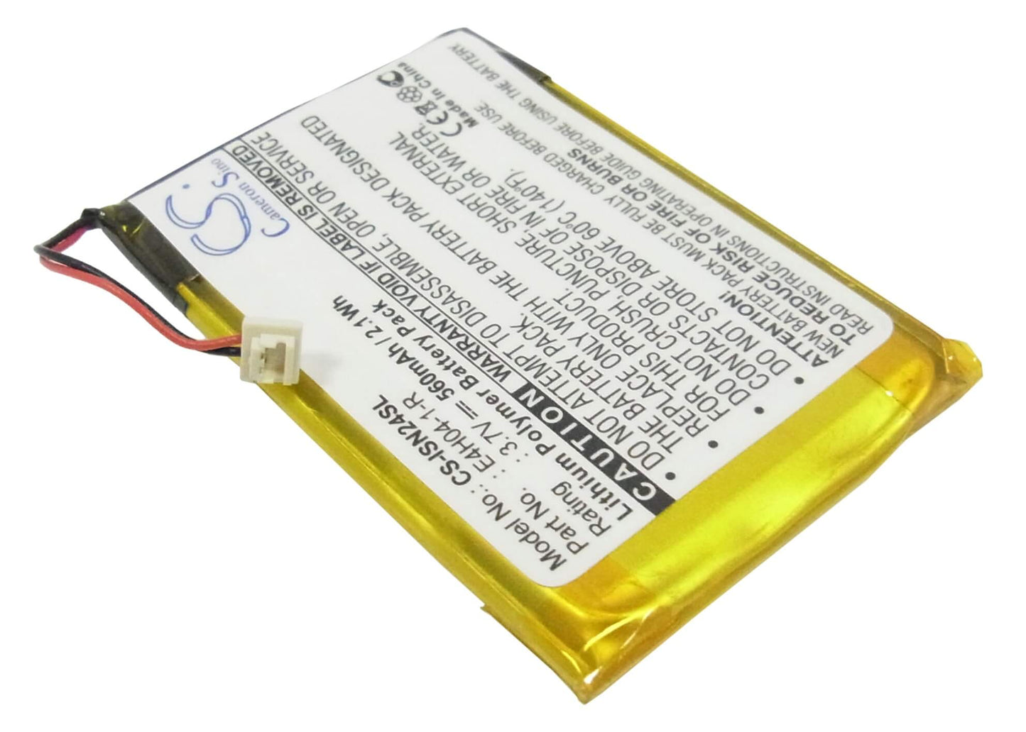 3.7V, 560mAh, Li-Polymer Battery fits Insignia, Ns-4v24, Ns-8v24, 2.072Wh