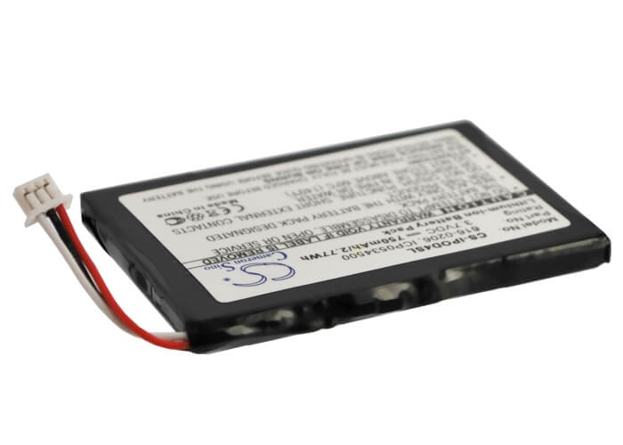 3.7V, 750mAh, Li-ion Battery fits Apple, Ipod 4th Generation, 2.775Wh