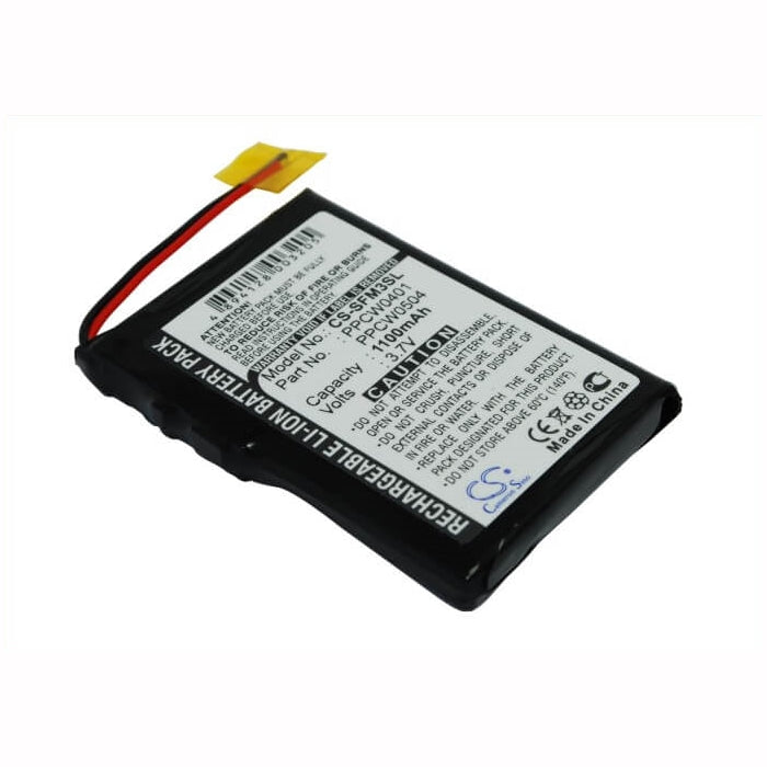 3.7V, 1100mAh, Li-ion Battery fits Jnc, Ssf-m3 20gb, 4.07Wh