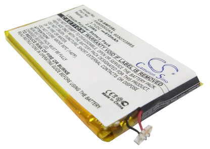 3.7V, 610mAh, Li-Polymer Battery fits Samsung, Yp-p3, Yp-p3cb/xsh, 2.257Wh