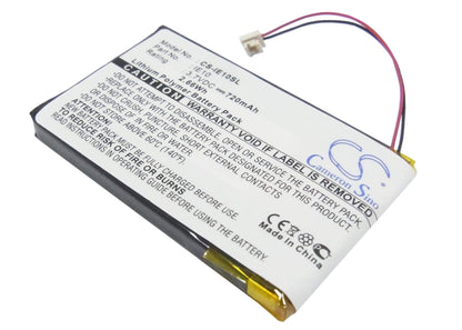 3.7V, 720mAh, Li-Polymer Battery fits Iriver, E10, E10ct, 2.664Wh