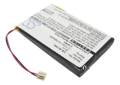 3.7V, 720mAh, Li-Polymer Battery fits Iriver, E10, E10ct, 2.664Wh