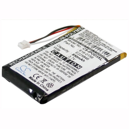 3.7V, 850mAh, Li-Polymer Battery fits Apple, Ipod 10gb M8976ll/a, Ipod 15gb M9460ll/a, 3.145Wh
