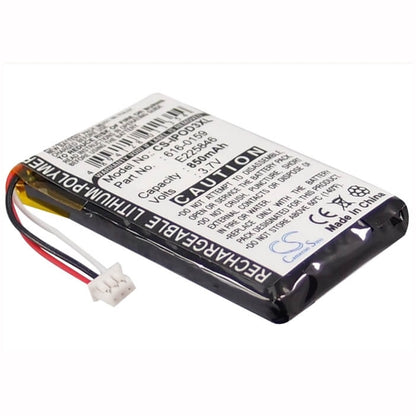 3.7V, 850mAh, Li-Polymer Battery fits Apple, Ipod 10gb M8976ll/a, Ipod 15gb M9460ll/a, 3.145Wh