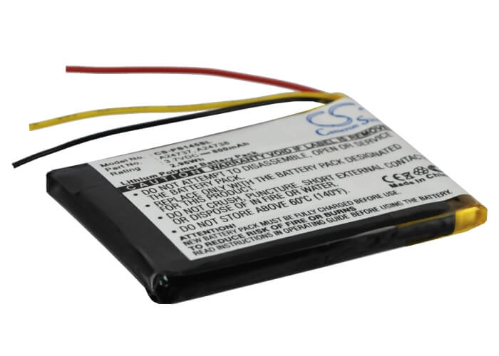 3.7V, 800mAh, Li-Polymer Battery fits Philips, Gogear Sa6037, Gogear Sa6044, 2.96Wh