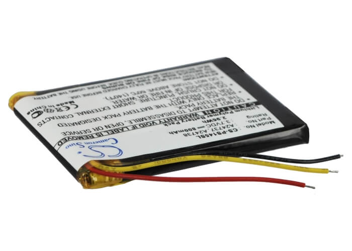 3.7V, 800mAh, Li-Polymer Battery fits Philips, Gogear Sa6037, Gogear Sa6044, 2.96Wh