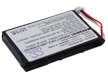 3.7V, 900mAh, Li-ion Battery fits Apple, Ipod 10gb M8976ll/a, Ipod 15gb M9460ll/a, 3.33Wh