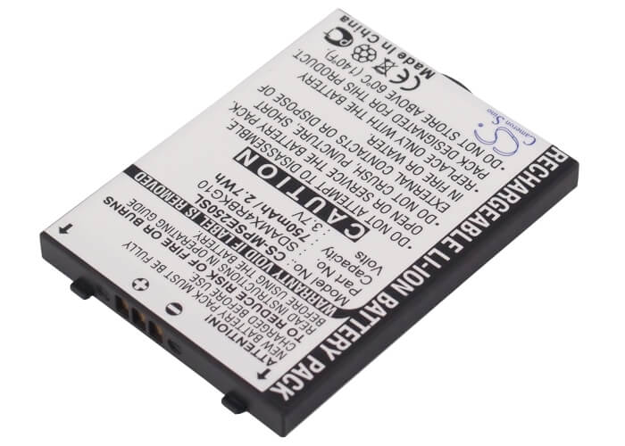 3.7V, 750mAh, Li-ion Battery fits Sandisk, Sansa E200, Sansa E250, 2.775Wh