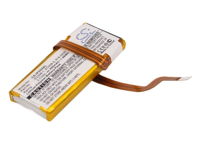3.7V, 450mAh, Li-Polymer Battery fits Apple, Ipod Classic 120gb, Ipod Classic 6th Gen A1238 80g, 1.665Wh