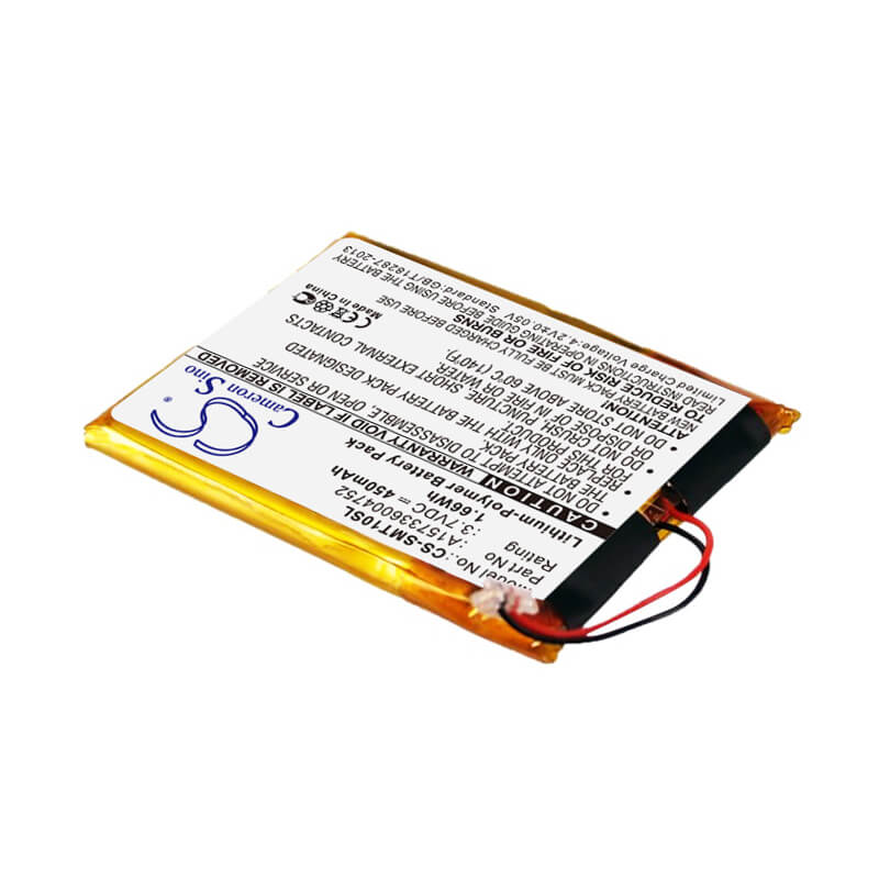 3.7V, 450mAh, Li-Polymer Battery fits Samsung, Yp-t10j, Yp-t10jab, 1.665Wh