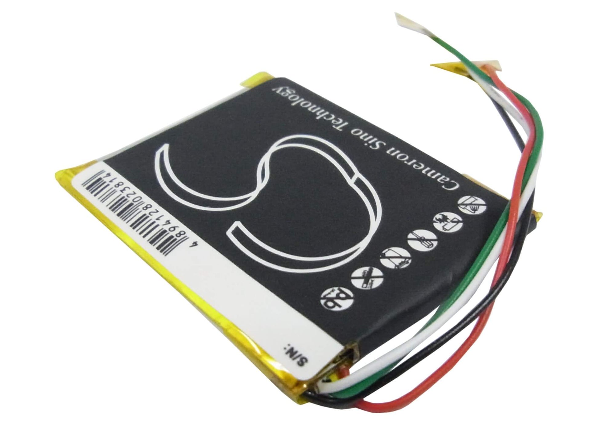 3.7V, 600mAh, Li-Polymer Battery fits Microsoft, Zune 16gb, Zune 4g, 2.22Wh