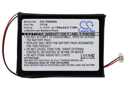 3.7V, 750mAh, Li-ion Battery fits Samsung, Yeep Yh-820, Yeep Yh-820s, 2.775Wh