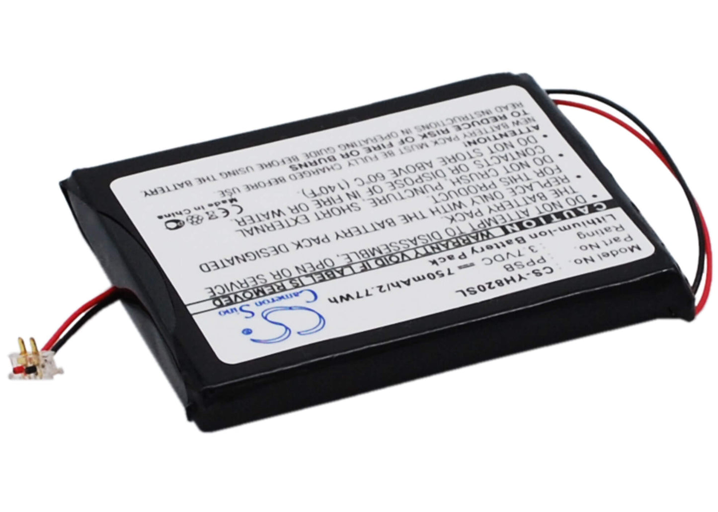 3.7V, 750mAh, Li-ion Battery fits Samsung, Yeep Yh-820, Yeep Yh-820s, 2.775Wh